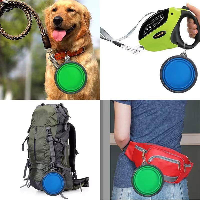 Tazón Plegable Portátil para Mascotas – Hidratación y Comida Siempre a Mano