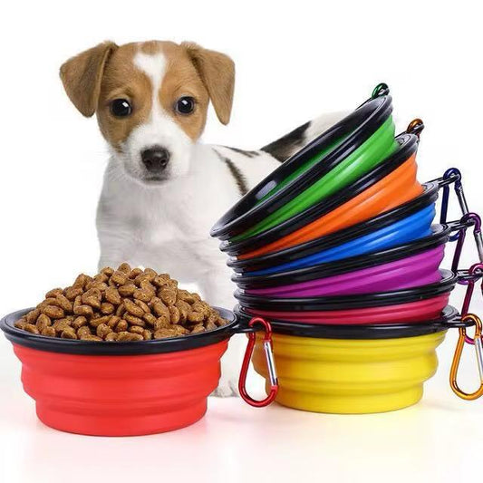 Tazón Plegable Portátil para Mascotas – Hidratación y Comida Siempre a Mano